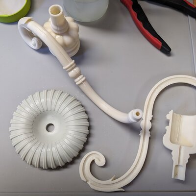 Historische Wandleuchte mit LED-Integration – 65 cm